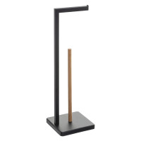 Suport hartie igienica 5Five Natureo, metal si bambus, 20x20x65 cm, negru Suport hartie igienica 5Five Natureo, metal si bambus, 20x20x65 cm, negru