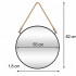 Oglinda rotunda Atmosphera Eden cu sfoara, cadru metalic, 55x82 cm, negru [6]