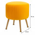 Taburet Atmosphera Solaro rotund cu baza aurie, 35x41 cm, galben mustar [4]