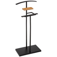 Suport haine valet 5Five Bamboo din otel si bambus, 44x22x114 cm, negru Suport haine valet 5Five Bamboo din otel si bambus, 44x22x114 cm, negru