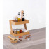 Etajera colt 5Five pentru bucatarie, 2 niveluri, bambus, 26x22x31cm, maro natural [3]