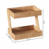 Etajera colt 5Five pentru bucatarie, 2 niveluri, bambus, 26x22x31cm, maro natural [4]