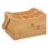 Organizator tacamuri si servetele 5Five Bamboo cu maner, bambus, 24x14x24 cm, natur [3]