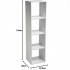 Biblioteca 5Five Mix n'Modul cu 4 compartimente, 35x32x134 cm, alb [4]