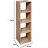 Biblioteca 5Five Mix n'Modul cu 4 compartimente, 35x32x134 cm, bej [3]