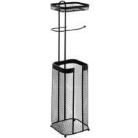 Suport hartie igienica 5Five Mayaj cu spatiu depozitare, otel, 17x16x73 cm, negru Suport hartie igienica 5Five Mayaj cu spatiu depozitare, otel, 17x16x73 cm, negru