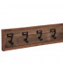 Cuier perete Atmosphera Paolo cu 5 carlige, lemn mango si fier, 83x21 cm, maro [2]