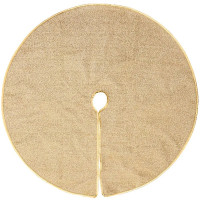 Covoras de pus sub bradul de Craciun, diametru 90 cm, auriu