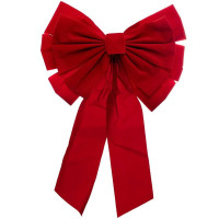 Fundita decorativa pentru bradul de Craciun, 40x60 cm, din catifea, rosie