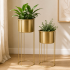 Set ghivece metalice Atmosphera Le Collectionneur, suport inalt, 41 cm si 58 cm, auriu [3]