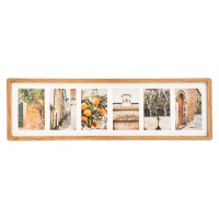 Rama foto Atmosphera Milea pentru 6 poze 10x15 cm, lemn hevea, 21x70 cm, natur Rama foto Atmosphera Milea pentru 6 poze 10x15 cm, lemn hevea, 21x70 cm, natur