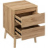 Noptiera 5Five Abana cu 2 sertare, PAL, finisaj stejar, 40x40x56 cm, bej [5]