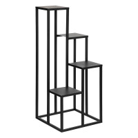 Suport plante Atmosphera cu 4 niveluri, structura metalica, 36x36x87 cm, negru Suport plante Atmosphera cu 4 niveluri, structura metalica, 36x36x87 cm, negru