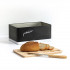 Cutie paine 5Five Color Edition cu capac din lemn, include cutit, 33x21x15 cm, negru [2]