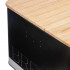 Cutie paine 5Five Color Edition cu capac din lemn, include cutit, 33x21x15 cm, negru [7]