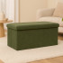 Taburet pliabil Atmosphera Lilou cu spatiu depozitare 80L, 76x38x38 cm, verde khaki [6]