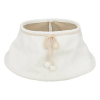 Husa decorativa tip fusta pentru bradul de Craciun, pufoasa, diametru 56 cm, alb