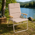 Scaun pliabil camping sau pescuit 5Five cu cadru din otel, sezut si spatar cu burete, 64x62x91 cm, bej [3]