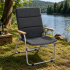 Scaun pliabil camping sau pescuit 5Five cu cadru din otel, sezut si spatar cu burete, 64x62x91 cm, gri antracit [4]