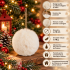 Glob decorativ pufos pentru bradul de Craciun, cu aspect de blana artificiala, design elegant cu textura moale si pufoasa, pentru impodobirea bradului [2]