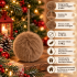 Glob decorativ pufos pentru bradul de Craciun, cu aspect de blana artificiala, design elegant cu textura moale si pufoasa, pentru impodobirea bradului [2]