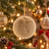 Glob decorativ pufos pentru bradul de Craciun, cu aspect de blana artificiala, design elegant cu textura moale si pufoasa, pentru impodobirea bradului [3]