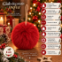 Glob decorativ pufos pentru bradul de Craciun, cu aspect de blana artificiala, design elegant cu textura moale si pufoasa, pentru impodobirea bradului [3]