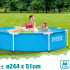 Piscina rotunda Intex cadru metalic 28205NP, 244x51 cm [4]
