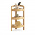 Etajera colt 5Five Bambou cu 3 rafturi, din lemn de bambus, 23x23x61 cm, bej natur [5]
