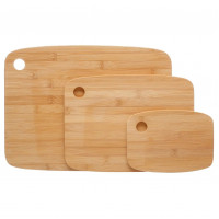 Set 3 tocatoare 5Five Bambou din bambus, 37x28 cm, 29x21 cm si 19x14 cm, maro natur