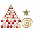 Set globuri decoratiuni brad de Craciun, 44 piese, rosu si auriu [2]
