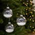 Set 3 globuri Craciun din sticla, diametru 8 cm, transparente [2]