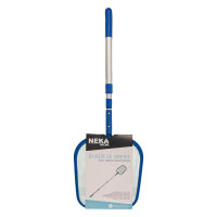 Plasa cu maner telescopic pentru curatare piscina, din aluminiu, 29x3x152 cm
