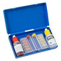 Kit test analiza apa, pentru piscine si SPA, masurare pH si clor, cu reactivi lichizi