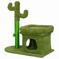 Ansamblu de joaca pentru pisici, model cactus, ascunzatoare, culcus, 63x40x72cm, verde Ansamblu de joaca pentru pisici, model cactus, ascunzatoare, culcus, 63x40x72cm, verde