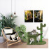 Ansamblu de joaca pentru pisici, model cactus, ascunzatoare, culcus, 63x40x72cm, verde [2]