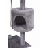 Ansamblu de joaca pentru pisici, cu loc pentru zgariat, ascunzatoare, culcus, minge, 39x39x110cm, gri [6]
