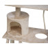 Ansamblu de joaca pentru pisici, cu loc pentru zgariat, ascunzatoare, hamac, culcus, 75x40x142cm, bej [7]