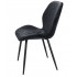 (DL) Scaun dining Milare pentru bucatarie tapitat cu catifea, 80x58x87cm, negru [4]