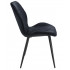 (DL) Scaun dining Milare pentru bucatarie tapitat cu catifea, 80x58x87cm, negru [6]