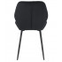 (DL) Scaun dining Milare pentru bucatarie tapitat cu catifea, 80x58x87cm, negru [8]