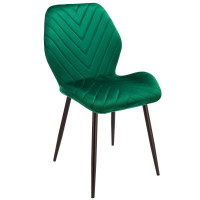 (DL) Scaun dining Milare pentru bucatarie tapitat cu catifea, 80x58x87cm, verde (DL) Scaun dining Milare pentru bucatarie tapitat cu catifea, 80x58x87cm, verde