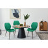 (DL) Scaun dining Milare pentru bucatarie tapitat cu catifea, 80x58x87cm, verde [3]