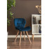 (DL) Scaun dining Velvet pentru bucatarie tapitat cu catifea, 46x50x73cm, albastru [4]