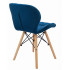 (DL) Scaun dining Velvet pentru bucatarie tapitat cu catifea, 46x50x73cm, albastru [5]