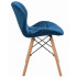 (DL) Scaun dining Velvet pentru bucatarie tapitat cu catifea, 46x50x73cm, albastru [6]