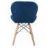 (DL) Scaun dining Velvet pentru bucatarie tapitat cu catifea, 46x50x73cm, albastru [7]