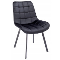 (DL) Scaun dining Adoro pentru bucatarie tapitat cu catifea, 52x62x85cm, negru (DL) Scaun dining Adoro pentru bucatarie tapitat cu catifea, 52x62x85cm, negru