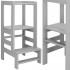 Turn de invatare inaltator multifunctional din lemn, platforma reglabila pe 3 inaltimi, 90x39x44 cm, gri [4]
