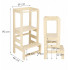 Turn de invatare inaltator multifunctional de bucatarie din lemn, ajustabil, autoasamblare, natur [3]